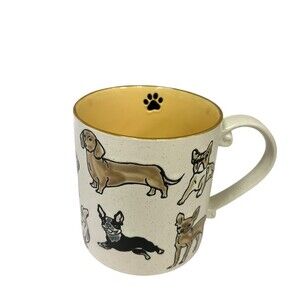 Spectrum Designz Charleston Dog Breeds Coffee Mug 21 oz Speckled Cream